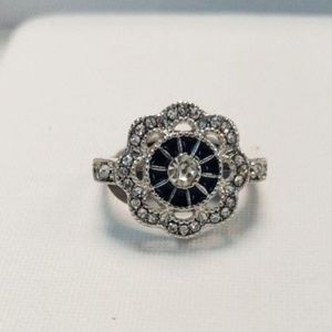 2 for 8$ Silver Plated Blue Sapphire Size 9